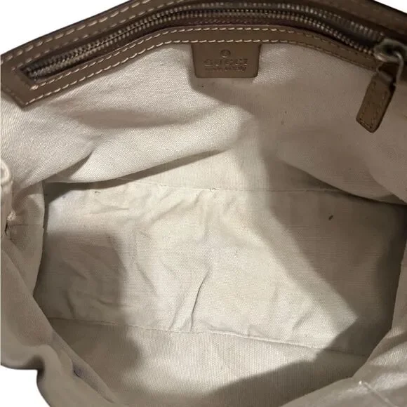 Gucci Brown Shoulder Bag with Leather Trim - Picture 8 of 11